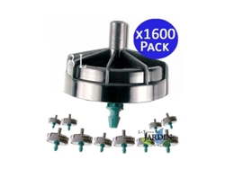 Pack 1600 Gotero Antidrenaje Autocompensante 3 Litros, Goteros Seta No Desmontables Para Riego, Agricultura, Tuberia 16mm Suinga