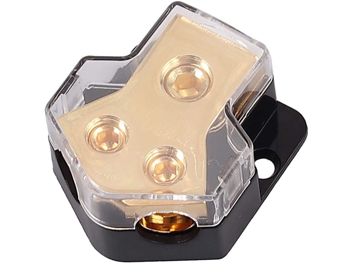2026altiro-bloque De Distribución De Energía, 1 Entrada 0/2/4 Awg Con 2 Salidas 4/8 Awg Para Amplificadores De Audio Para Automóviles.