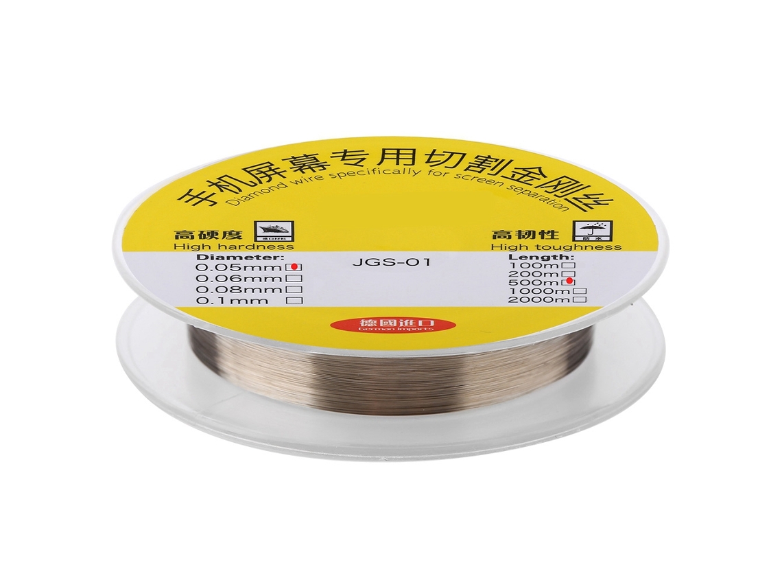 Línea De Corte Con Alambre De Diamante Para Separación De Pantallas Lcd Herramientas De Reparación De Teléfonos Móviles 0.05mm 500m