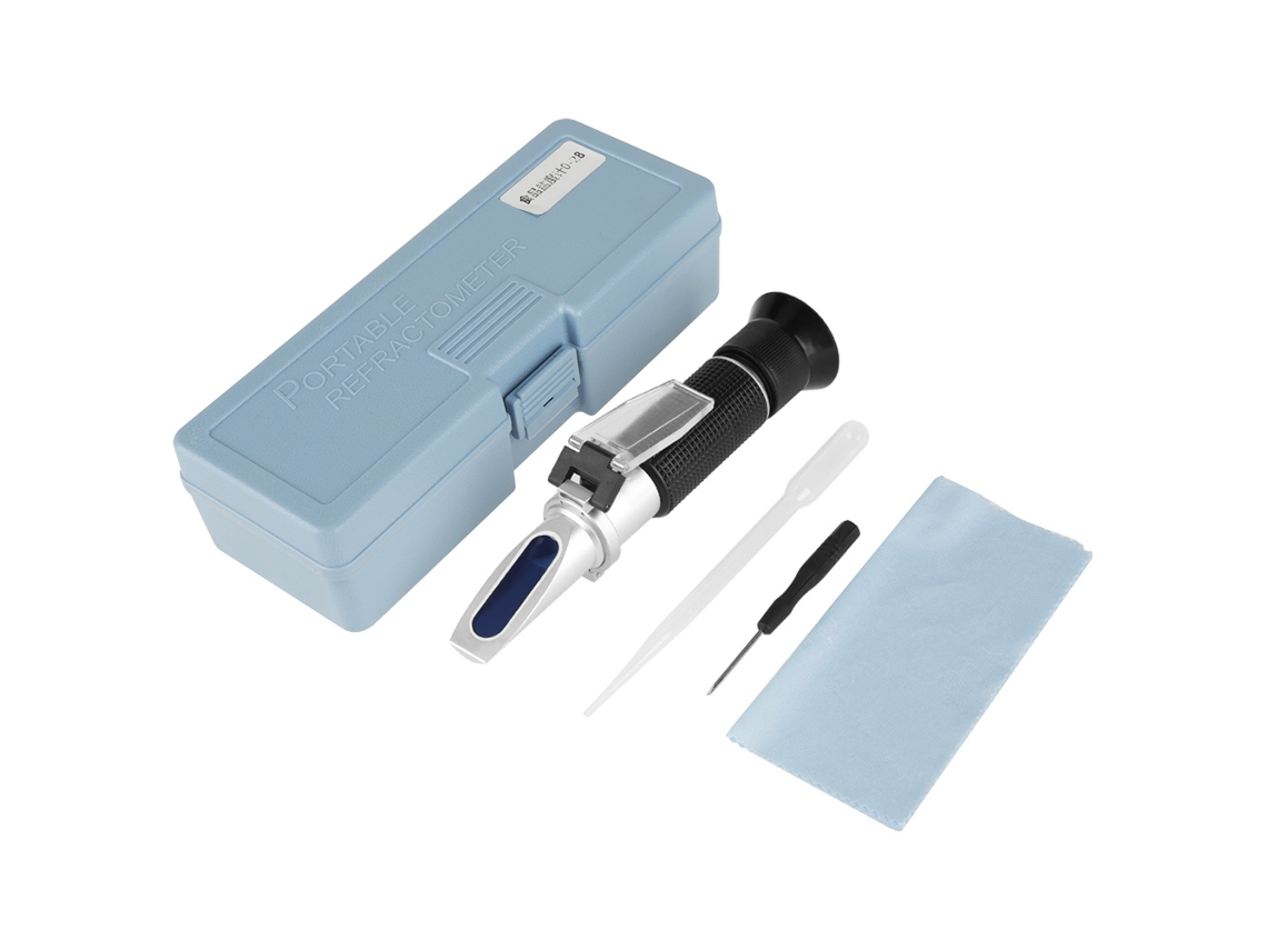 Refractómetro Profesional De Salinidad 0-28% Para Alimentos Con Compensación Automática De Temperatura.