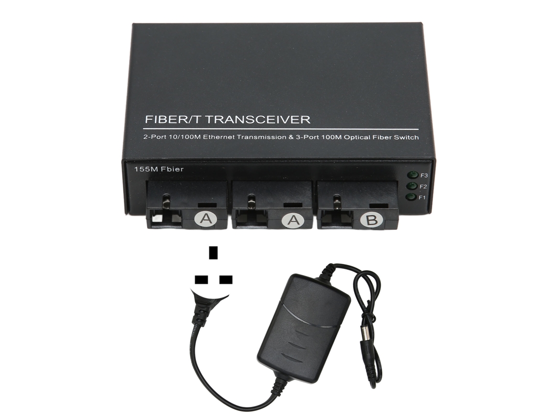 Conversor De Mídia Fibra Ethernet Modo Simplex Tx1310nm 10/100 Mbps Porta Rj45 Plug Uk