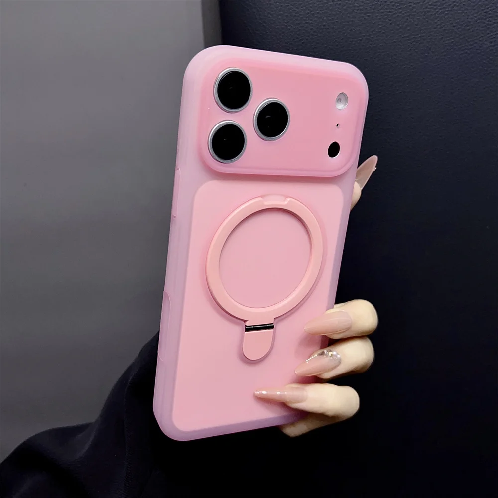 (iphone 16, Rosa) Funda De Silicona Para Teléfono, Compatible Con Iphone, Funda Protectora A Prueba De Golpes.