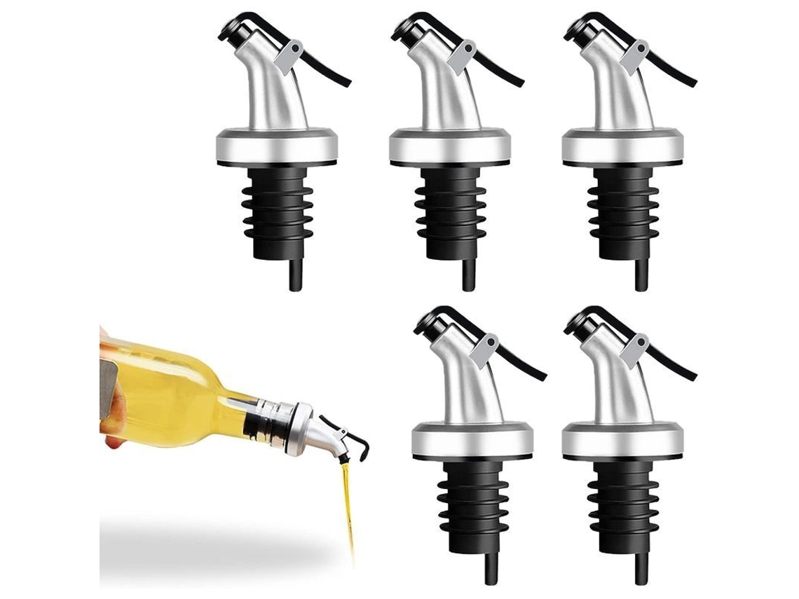 5 Boquillas Dispensadoras A Prueba De Fugas Para Licores Y Aceites - Boquillas De Alta Velocidad Para Botellas
