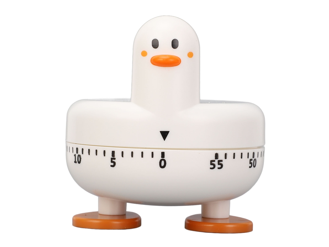 Temporizador Mecánico De Cocina De Pato Cartooon De 60 Minutos Para Cocinar Hornear Estudiar Blanco