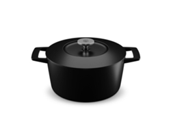Olla de Hierro Fundido MASTER SWISS Redonda (Negro - 24 cm)