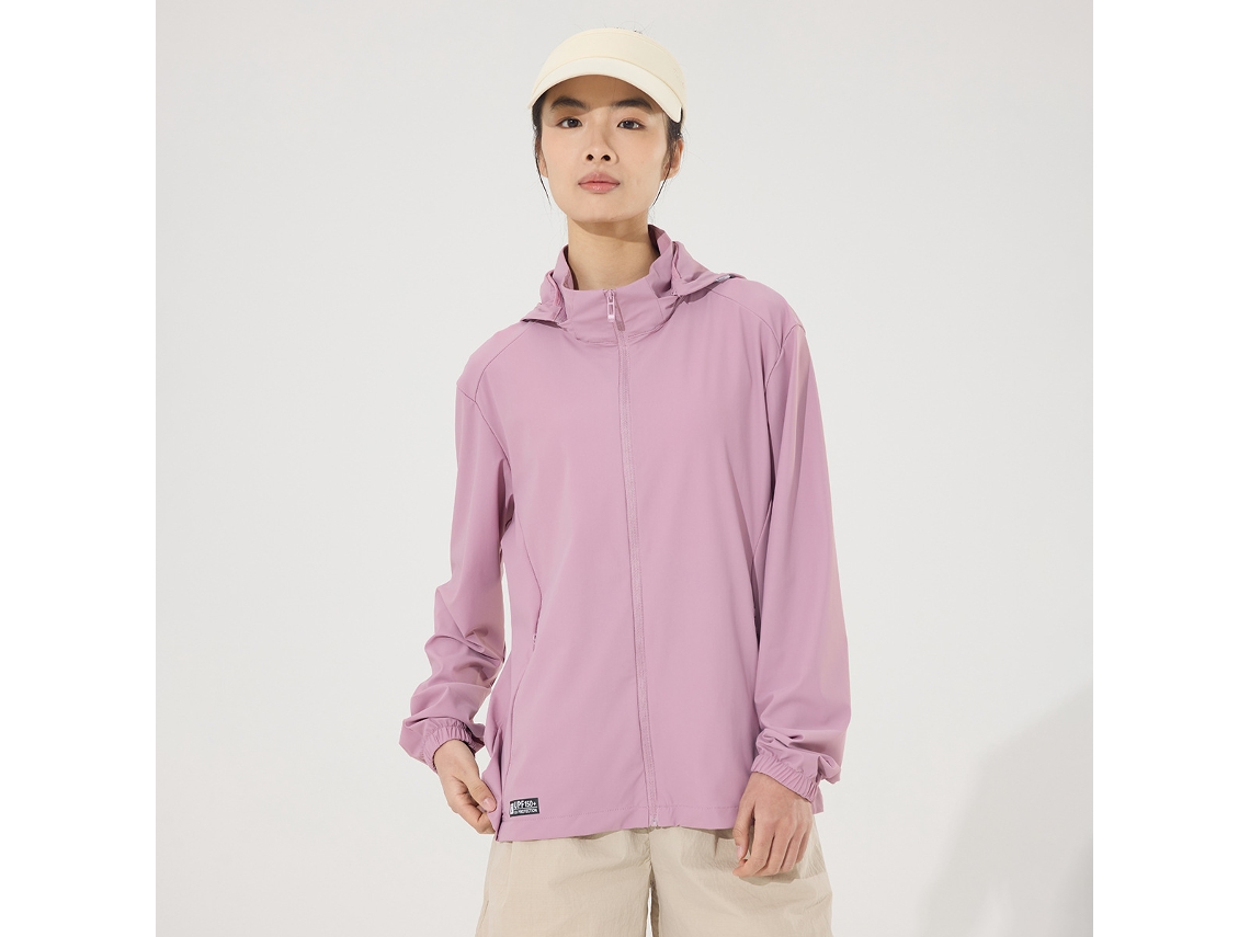 Camiseta de manga larga para mujer Yuysan con protección solar, de secado rápido, con protección UV y sombrero desmontable.