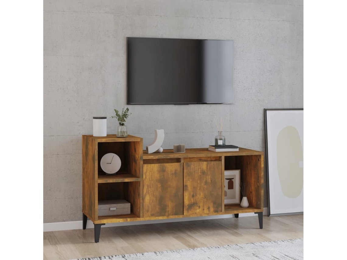 Mueble Tv 100 x 35 x 55 cm Madera Procesada Roble Ahumado - Derivados