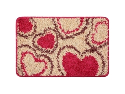Felpudo Decorativo Con Estampado De Corazones Para El Día De San Valentín, Antideslizante Y Lavable.
