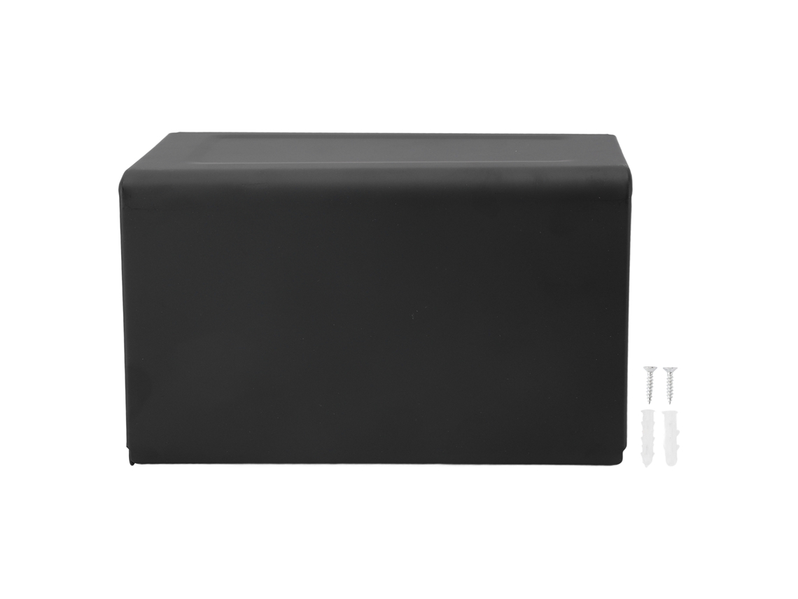 Soporte de papel higiénico de pared, aluminio, estante negro