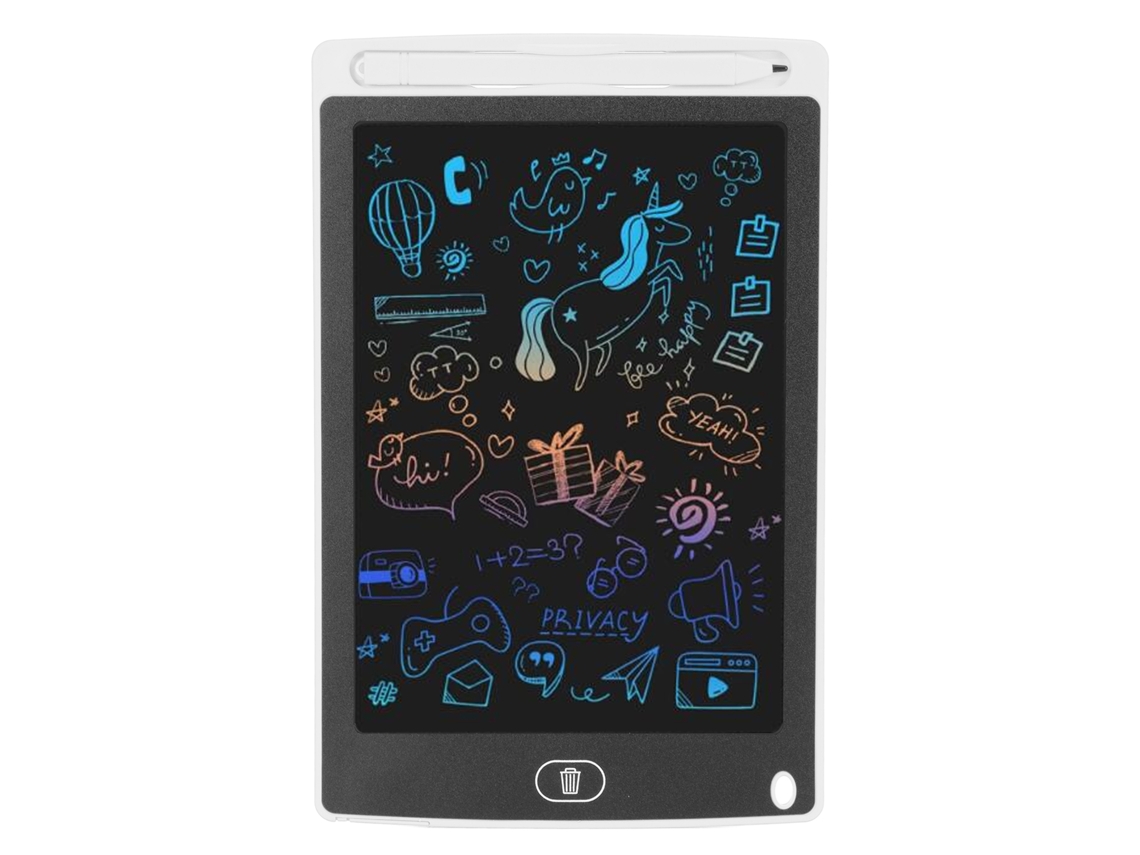 Pizarra Lcd De 8,5 Pulgadas, Pizarra De Dibujo Colorida, Juguete Para Niños De 1 A 10 Años, Color Blanco.