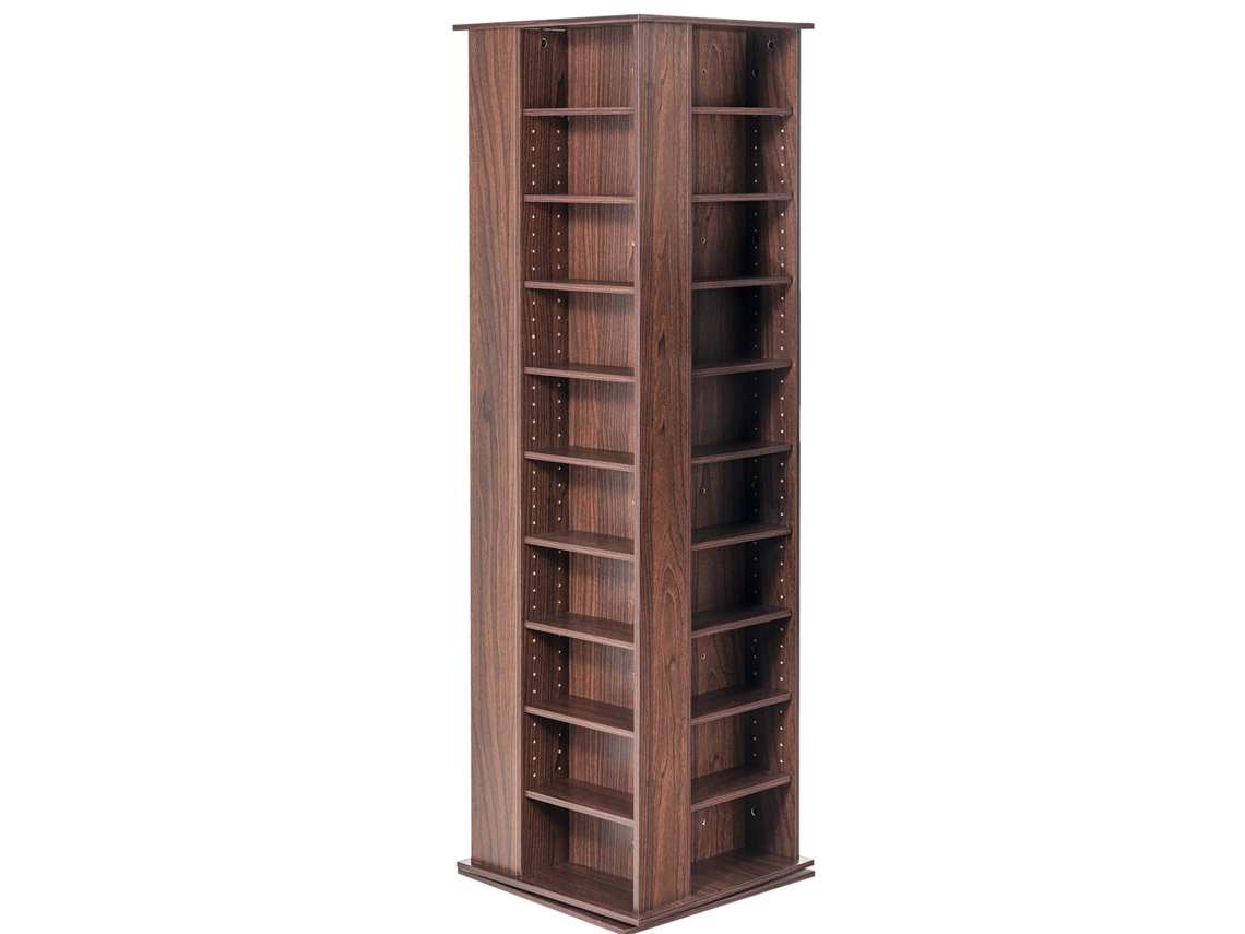 Torre multimedia giratoria de 4 lados Succebuy, con capacidad para 1040 CD, acabado espresso