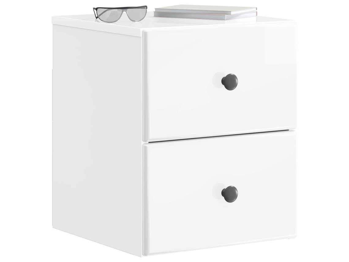 Maison Exclusive - Mesita De Noche De Pared 2 Pcs Brillante 34,5 X 33 X 40 Cm