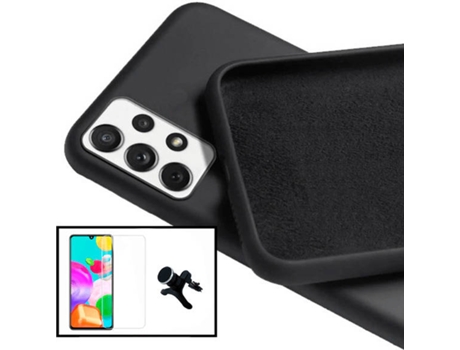 Kit Carcasa + Protector de Pantalla + Soporte Samsung Galaxy A52 PHONECARE Silicona Liquida