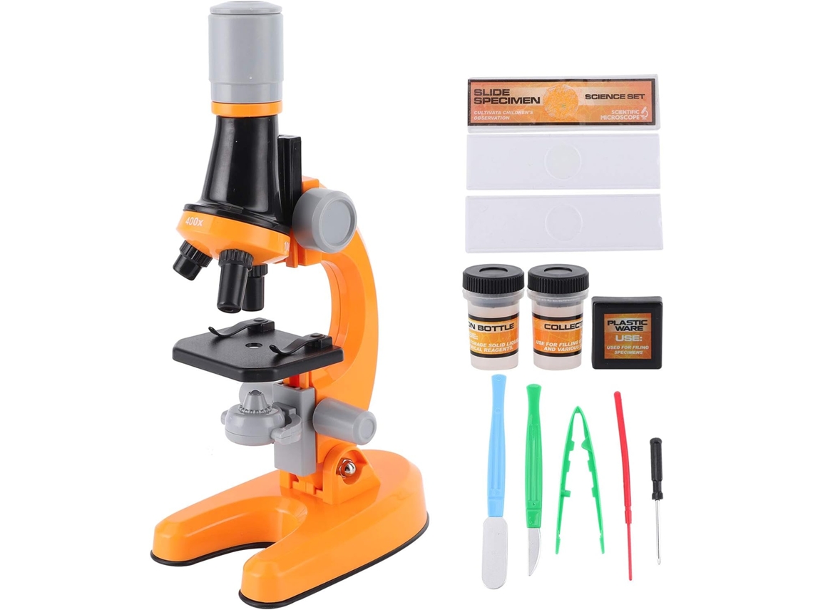 Microscopio Biológico Monocular De Alta Definición 40x-1200x Para Niños Con