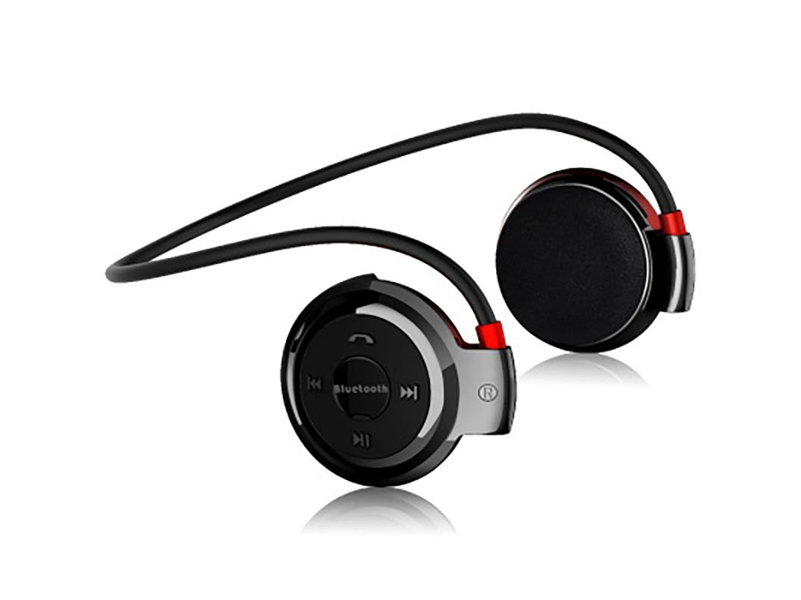 Auriculares Bluetooth Inalámbrico Fm Radio Música Estéreo Earpics Ranura para tarjeta Micro SD Negro