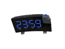 Radio de sobremesa GOKOCO con proyección LED, doble alarma y radio FM.