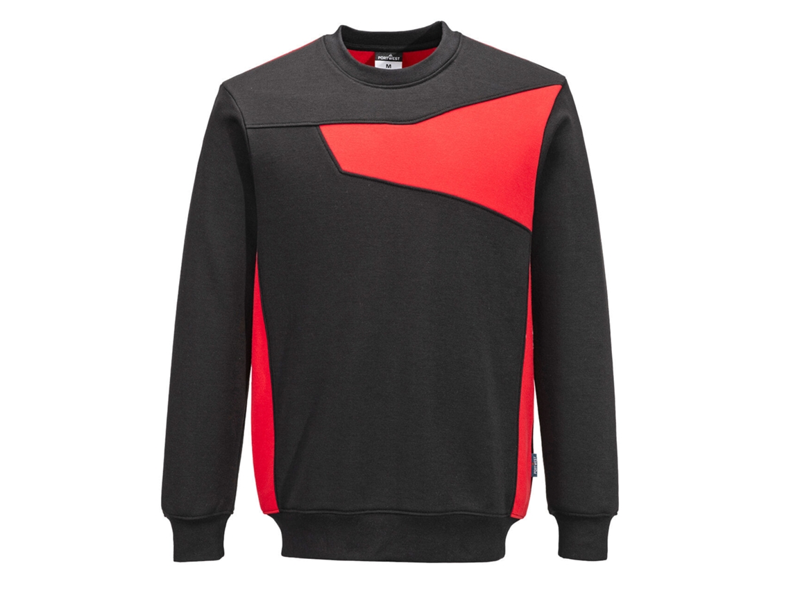 Sudadera de alta visibilidad Portwest Pw2 / Negro Rojo / S