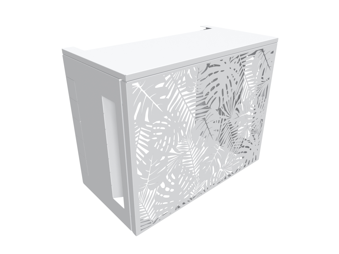 Atole Cubierta Para Aire Acondicionado Y Bomba De Calor En Aluminio Termolacado - Tamaño 2 : Al. 113 X An. 110 X Pr. 64 Cm - Blanco