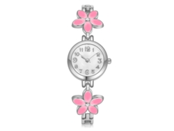 Reloj De Pulsera Analógico De Cuarzo Para Mujer Con Diamantes De Imitación Dorados Y Correa De Pu Negra.