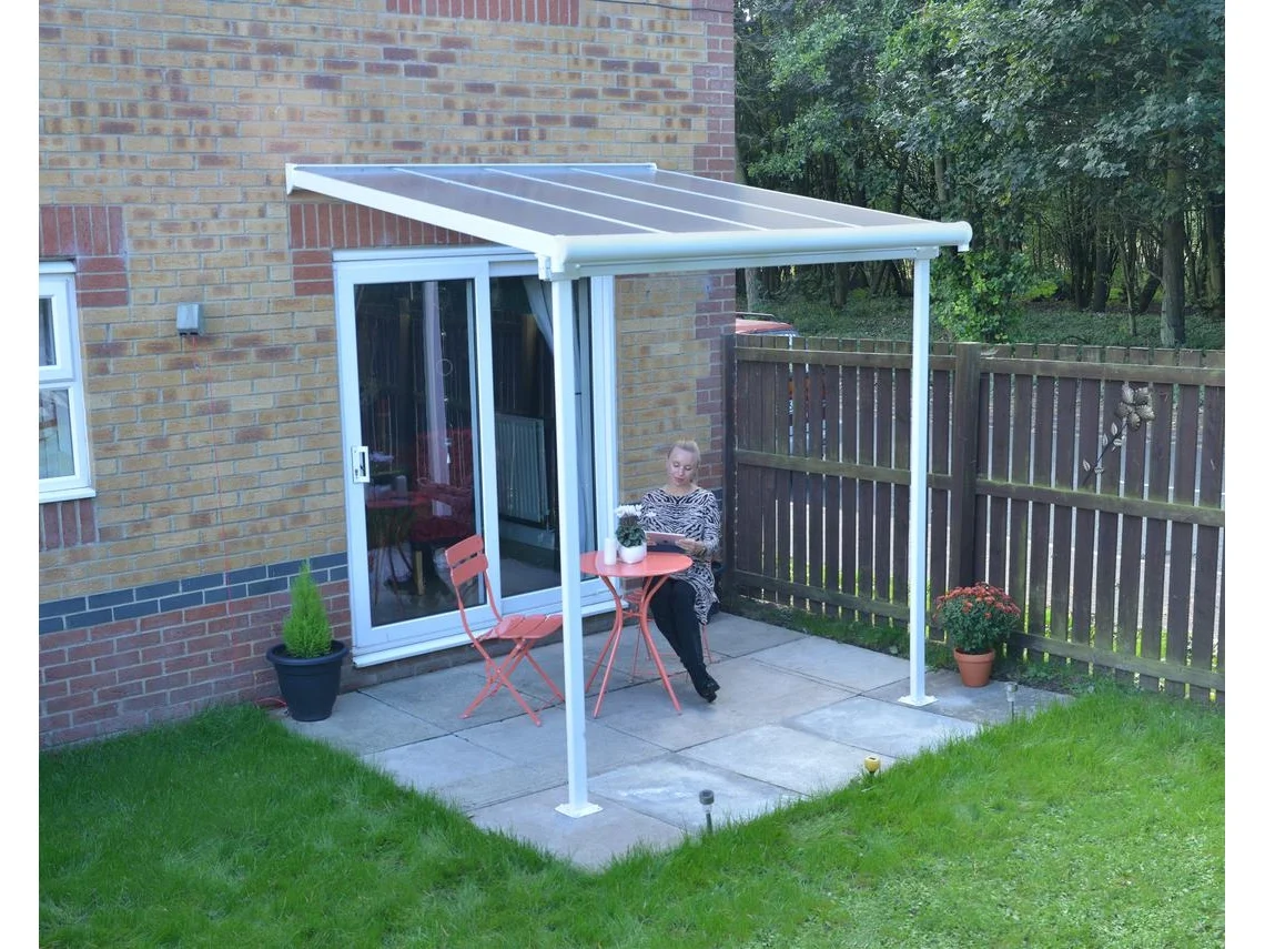 CANOPIA Sierra Pérgola Cubierta para Terraza Aluminio 2,3X2,3m Blanco