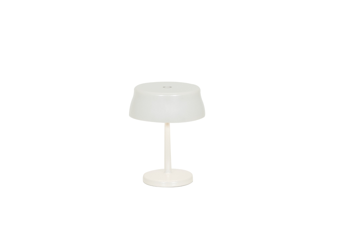 Lámpara De Mesa Led Inteligente Zafferano Sister Light Mini Wi-fi Blanco Perla Recargable Regulable 2200/2700/3000/4000k 3,2 W 17 Cm