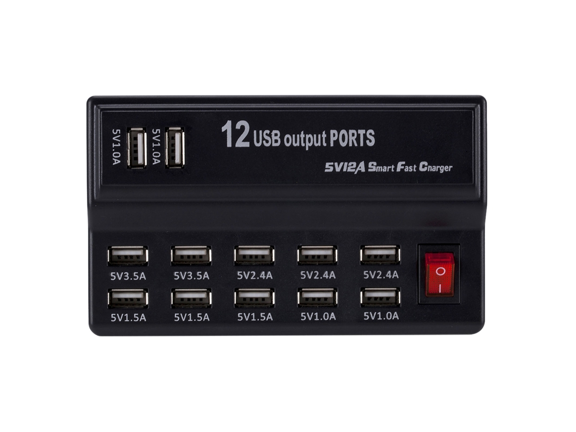 Cargador Usb De 12 Puertos, Concentrador De Carga Para Smartphones, Tabletas Y Lectores Electrónicos, Enchufe Australiano.
