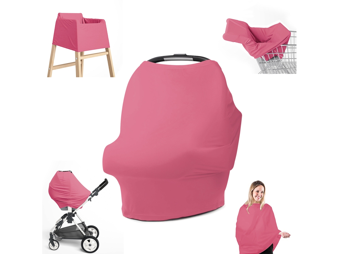 Funda De Lactancia, Funda Protectora Multifuncional Transpirable Para Cochecito De Bebé, Funda Para Cesta, Rosa Claro Rojo Chrui