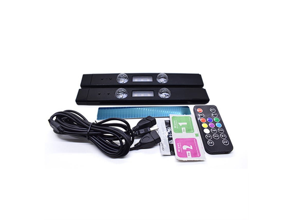 Rebe-luz Ambiental Led Para Coche 5v 3w Con Carga Usb Control De Ritmo Sonoro Iluminación De Ambiente Interior Decoración Fiesta Ktv