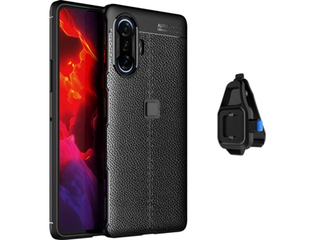 Carcasa + Soporte Xiaomi Poco F3 GT Rugged Leather Negro BD-BC&LC