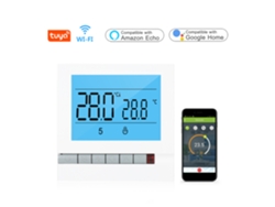 Termostato Inteligente Tuya Con Conexión Wifi, Programable Con Control Por Voz Mediante Alexa Y Google Home Para Calentadores De Agua Eléctricos/a Gas, Pantalla Lcd Retroiluminada.