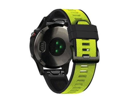 Correa de Silicona dos colores 22mm para Garmin Fenix 6/Fenix 5/Forerunner 945/Forerunner 935/MARQ - cal/negro