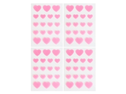 4 paquetes de parches hidrocoloides para el acné con forma de corazón, 18 parches, parches faciales para manchas rosadas
