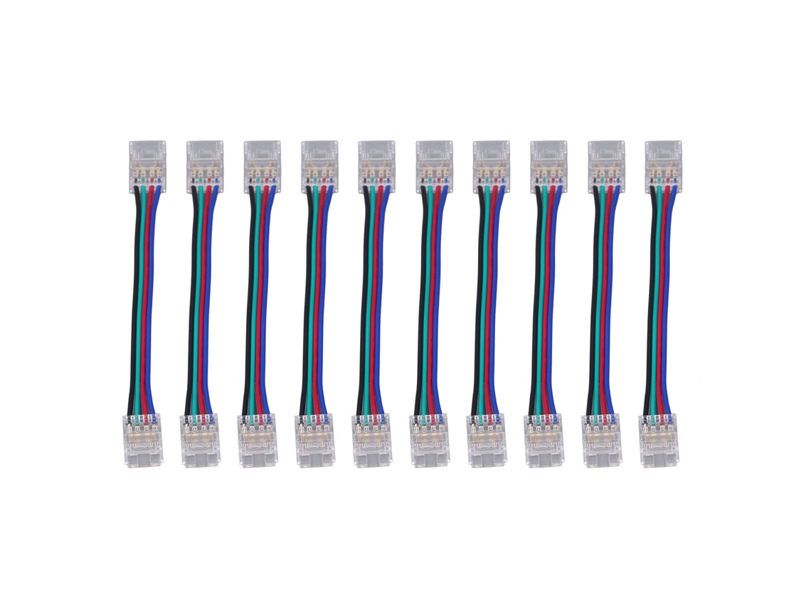 2026-kit De Conectores Para Tiras Led 4pin 10mm, Compatibilidad Fuerte, Accesorios Para Tiras Led, 10pcs