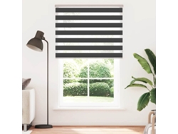 Maison Exclusive - Estor Cebra Negro 145x230 Cm Tejido Ancho 140,9 Cm Poliéster