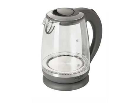 Adler Ad 1286 Hervidor eléctrico 2 L 2200 W Gris transparente