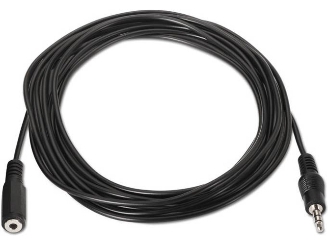 Cable Audio NANOCABLE (Jack 3.5 mm - 5 m - Negro)