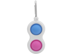 Brinquedo De Chaveiro Sensorial Push Bubble Silicone Para Alivio De Estresse Portátil Estudantes Roxo Azul