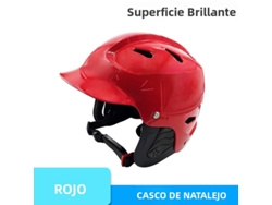 Casco de seguridad ajustable para deportes acuáticos, apto para kayak y esquí acuático. Mdug (rojo)