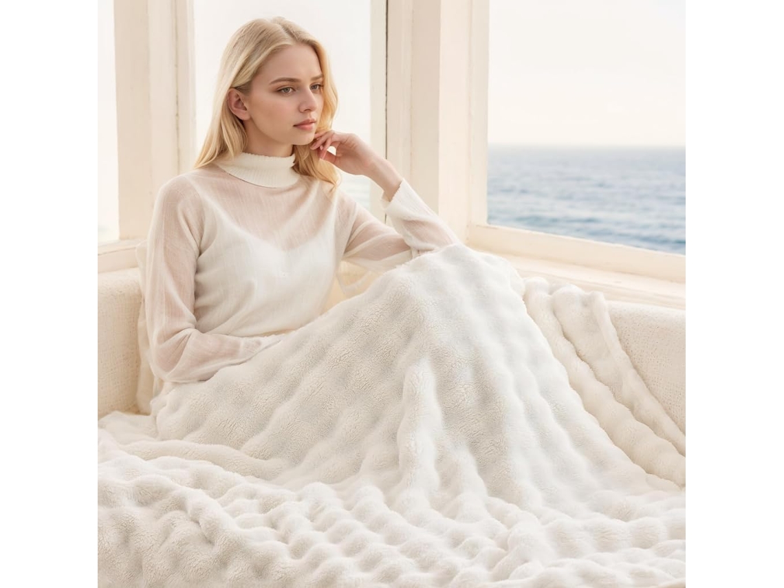 Cobertura De Lana, Super Soft, Cream, 100x150 Cm