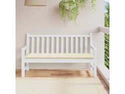 Cojín grande para banco de jardín, 150x50x4 cm, tela Oxford color crema HARLANV1