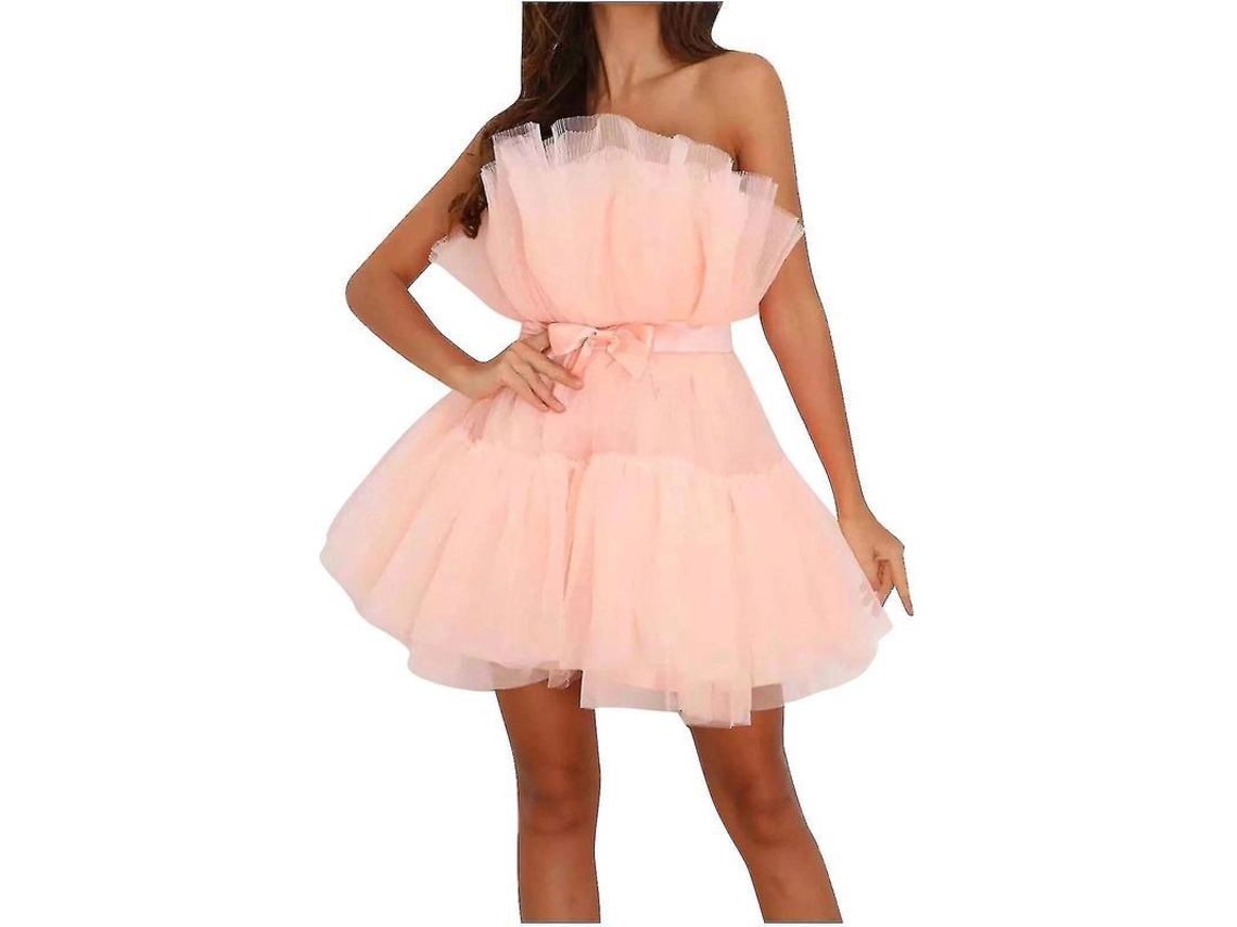 2026-vestido Tulle Sin Mangas Corto De Malla Princess Para Fiesta Casual Verano Primavera