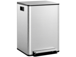 Cubo Basura 30l 2 Compartimentos Pedal Acero Inoxidable Tapa Suave