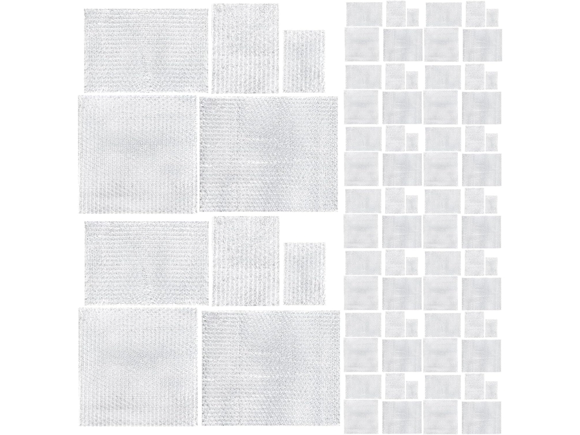 Paquete De 100 Bolsas Autoadhesivas Transparentes De Plástico De Burbujas, Varios Tamaños.