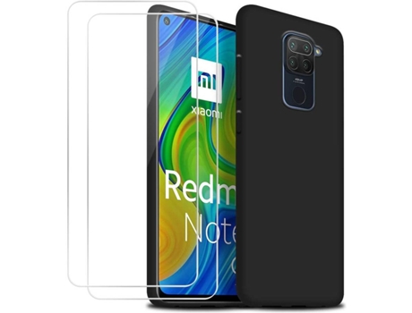 Carcasa + Protector Xiaomi Redmi Note 9 HONGWE. Negro