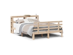 Maison Exclusive - Estructura De Cama Con Cabecero Madera Maciza Pino 140x200 Cm