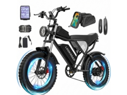 Bicicleta Eléctrica Lookroad L20 1500 W, 48 V, 20 Ah, 55 Km/h, Frenos De Disco Shimano, 7 Velocidades, 20x4,0” Neumáticos