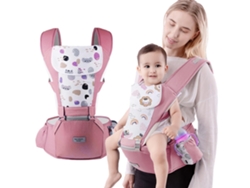 Portabebés ligero y multifuncional con correa de hombro ajustable para bebés de 0 a 36 meses, color rosa GERTIZ