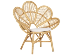 Silla de jardín BELIANI Florentine de Ratán Natural 95x68x107