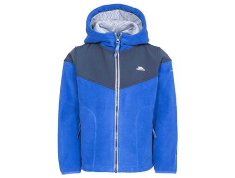 Abrigo Polar Unisex TRESPASS Bieber Azul para Montaña (24 Meses - 3 Años)