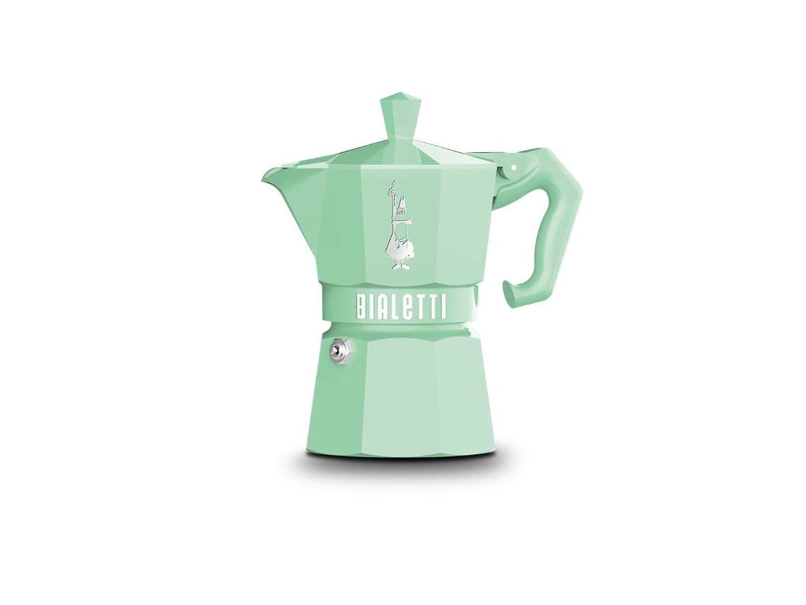 Cafetera italiana Bialetti Moka Exclusive Green 3t Green Aluminum 3 Kopjes VETONEK